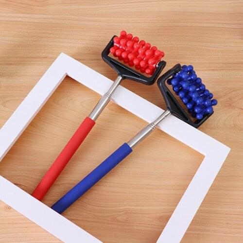 1pc Adjustable Body Massage Relax Tool Stress Relief Office Stainless Steel Back Massager Roller Telescopic Handy Back Scratcher