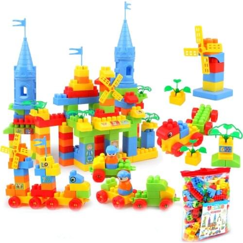 320Pcs Big Castle Building Block DIY Bricks Baby Safe Assembling Educational Model Set Gift Toys For Kids Girl Children
