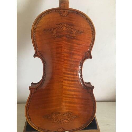4/4 violin Stradi model antique style hand carved maple back 2021