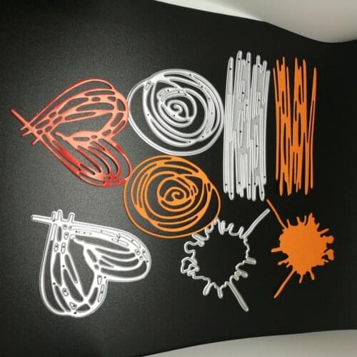 4pcs Metal Graffiti Cutting Dies Stencils for DIY Scrapbooking/photo album Decorative Embossing DIY Paper Cards