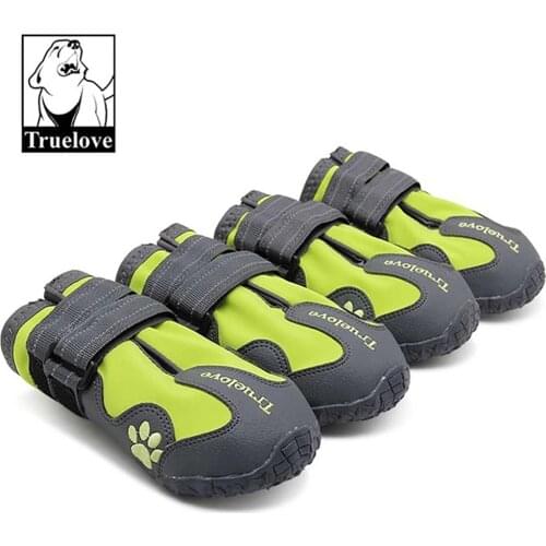 4PCS Dog Shoes Waterproof Anti-Slip Sole Rain Rugged Boots Warm Snow Reflective for Small Medium Large Pet Sports Training