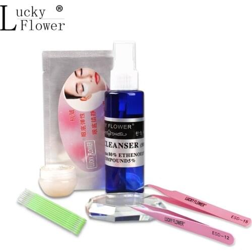 8pcs eyelash extension makeup tool set eyelash glue remover eyelash cleanser for eye lashes