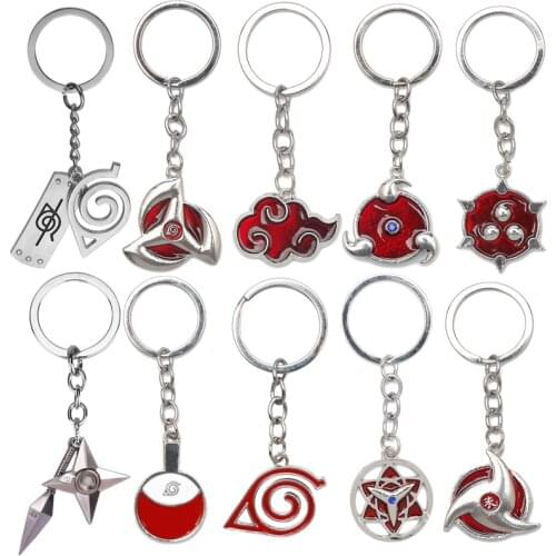 Anime Weapon Model Keychain Car Keyholder Metal Trinket Red Cloud Keyrings Backpack Decorations Jewelry Keyfob Gift