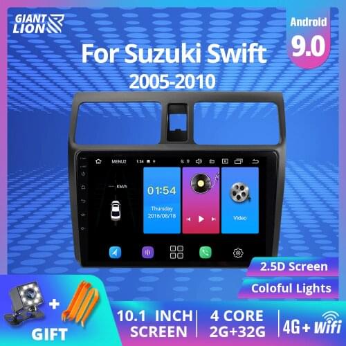 2DIN Android 9.0 Car Radio For Suzuki Swift 2005 2006 2007-2010 2007 Car Multimedia Player Navigation GPS Autoradio DVD Player