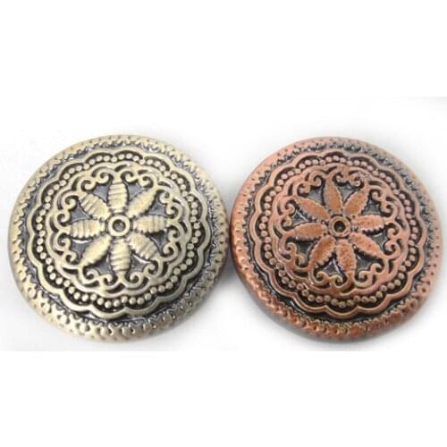 Free shipping hot selling 1.8-2cm alloy antique bronze and copper flower charm DIY button metal charms