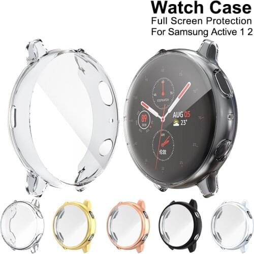 Watch Case For Samsung Galaxy Watch Active 2 40mm 44mm Active Accessories Protector Full Screen Protection Silicone Cases Cover