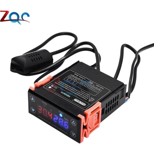 AC 110V 220V 12V 24V Digital Temperature Humidity Controller Thermometer Hygrometer Incubator Dehumidifier Thermostat Humidistat
