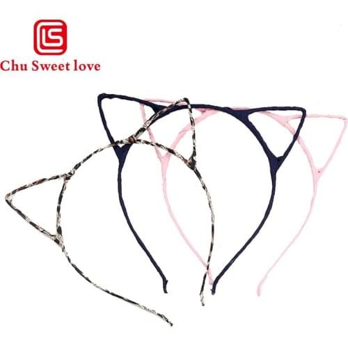 Kids Cat Ears Fashion Lady Girl Head Bands Hairband Sexy Self Headband Baby Birthday Party Hair Accessories For Women Hoop