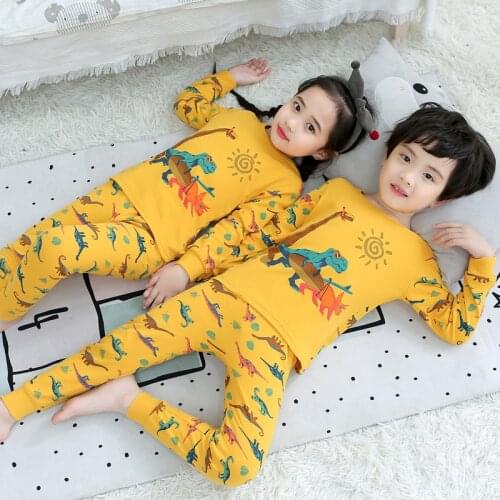 Children Pajamas Boys Cartoon Dinosaur Pyjamas Kids Girls Cotton Sleepwear Childrens Nightwear Christmas Family Pajama for kids