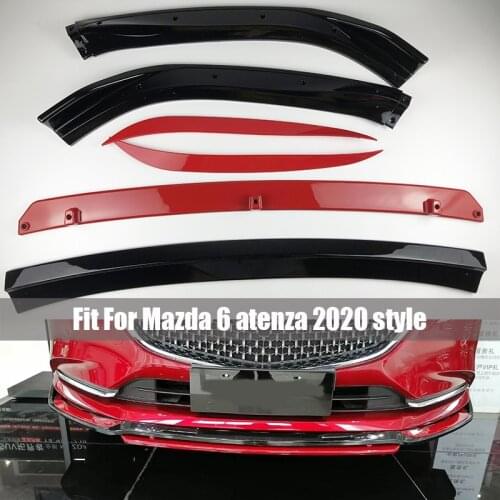 3pcs Front Bumper Diffuser Spoiler Lip For Mazda 6 Atenza 2020 Front Bumper Splitter Lip Cover Trim