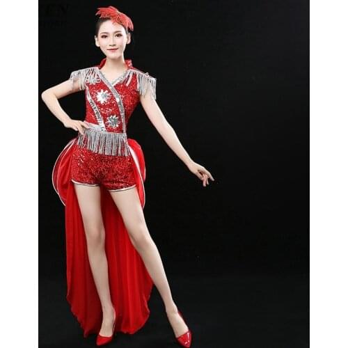 Jazz dance costumes dress clothing clubwear show jazz cheerleading dance costumes hip hop costumes stage dance wear FF1196