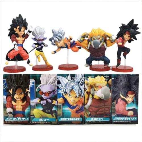 5pcs/set Dragon Ball Super Hero Ultra Instinct Goku Vegeta Action Figure Draogn Ball Super Saiyan Figura Model Toy
