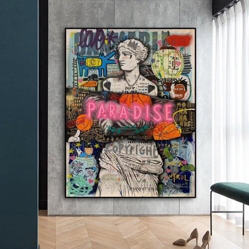 Graffiti Art Posters and Prints on the Wall Canvas Portrait Venus Painting the Famous Artwork Picture for Living Room Home Decor
