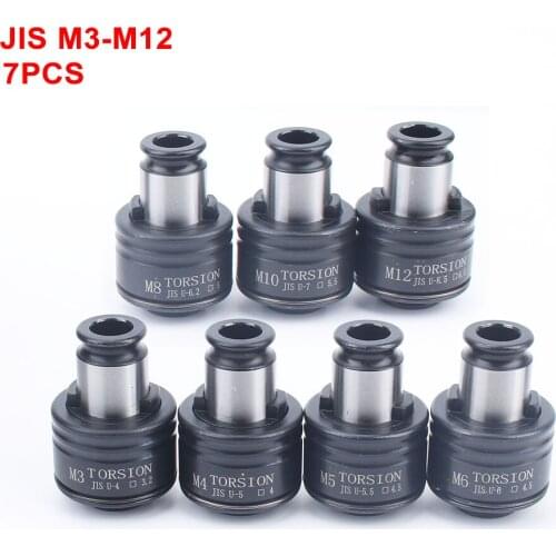 GT12 19mm JIS M3-M12 Set Tapping Collets Chucks With Overload Protection