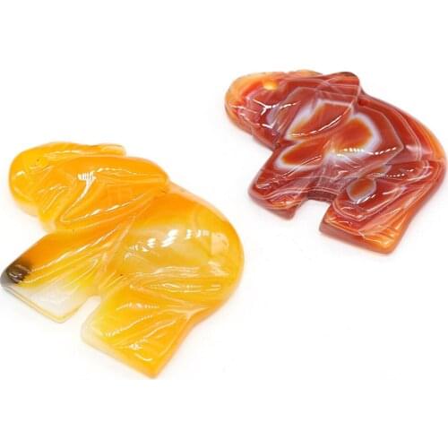 Natural Stone Pendant Animal shape Semi-Precious Exquisite Charm for Jewelry Making DIY Necklace Earrings Accessories