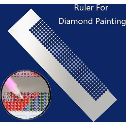 Diamond Painting Ruler Diamond Painting Tool Stainless Steel Ruler Nano Point Drill Pen Sticky Drill Ruler Home DIY Cross Stitch