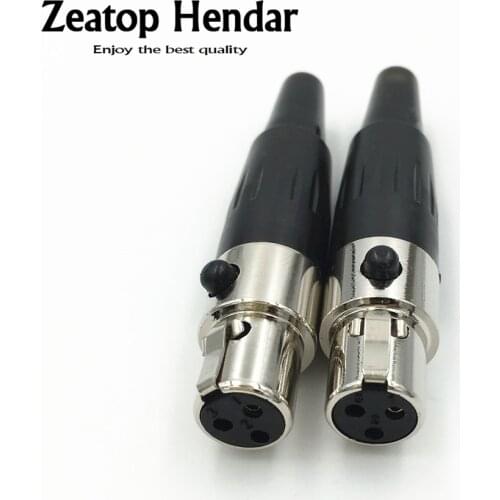 10Pcs Mini XLR 3 4 5 6 Pin Female Plug Small XLR Audio Microphone Connector MIC for Cable Soldering Straight