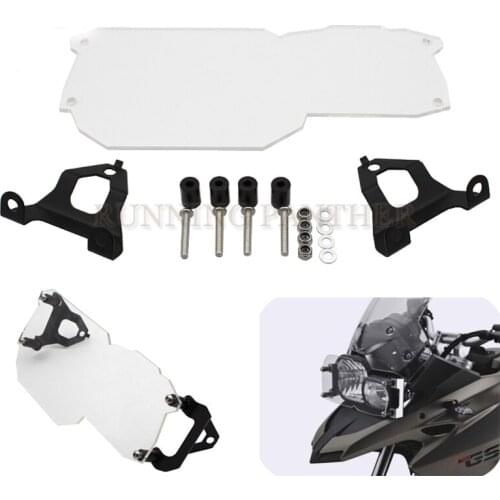 Set For BMW Headlight Cover Guard Protector Clear Glasses fit For BMW F800GS F700GS F650GS Twin Headlight Guard Clear 2008-2016
