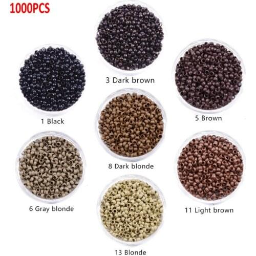 1000pcs Nano Rings Beads 2.5mm for Nano Tip Hair Extensions Micro Nano Beads Hair Braids Hair Styling Tools Hair Tools