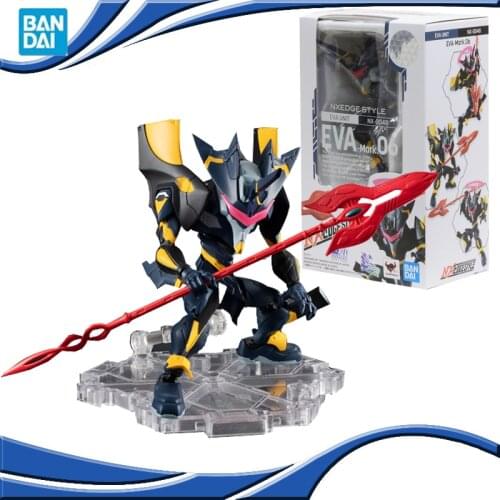 Original BANDAI Gundam NX-0048 Mark.06 EVA Ver. SET Anime Evangelion Assembled Robot Model Kids Action Figure Toy Halloween Gift