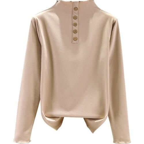 Sexy velvet womens long Johns thermal thick shirt seamless warm underwear winter ladies top for Women