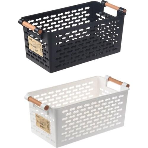 Plastic Desktop Storage Basket Rectangular Bathroom Portable Storage Box Bath Basket Kitchen Debris Multi-Purpose Baskets