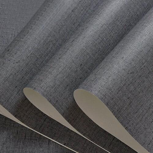 Beibehang simple imitation linen plain non woven wallpaper for walls 3 d Wall paper Flocking Non-Woven Living room TV Background