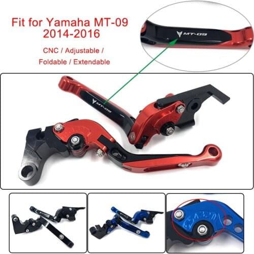 MT-09 MT09 MT 09 Motorcycle CNC Adjustable Foldable Extendable Brakes Clutch Levers For Yamaha MT-09 MT09 MT 09 2014 2015 2016