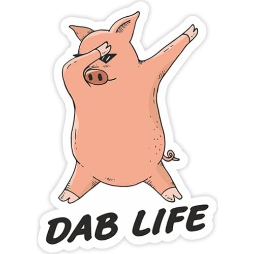 S40260# Various Sizes PVC Decal Pig Dab Life Car Sticker Waterproof on Bumper Rear Window Laptop Refrigerator Toilet
