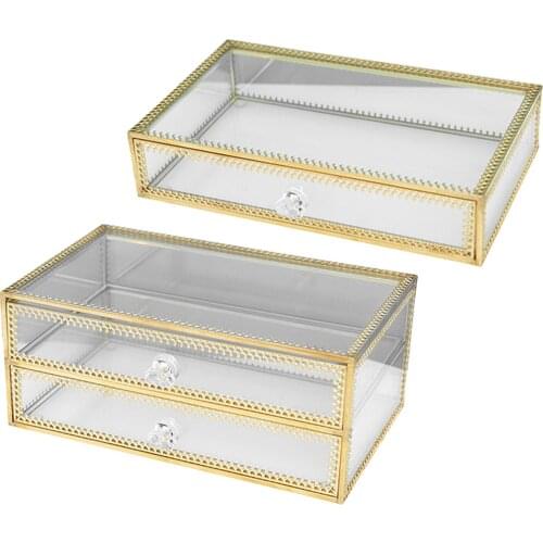 Cosmetic Keepsake Jewelry Box Trinket Holder Storage Organizer Home Decor