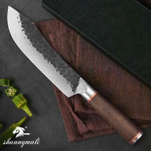 6 Inch Chef Utility Knife 5Cr15Mov Stainless Steel Butcher Kitchen Knives Cooking Tool Cleaver Butcher Knives With Wooden Handle