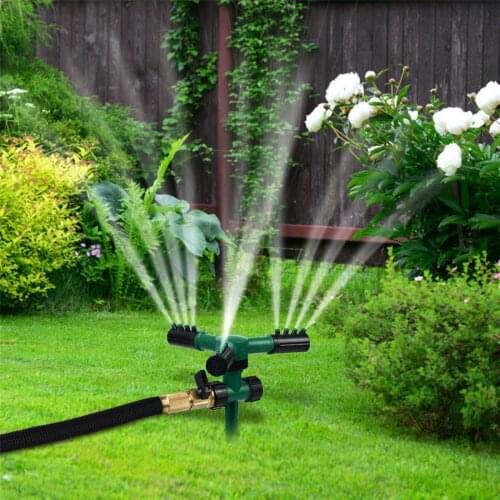 Garden Sprinklers Automatic Watering Grass Lawn 360 Degree Rotating Water Sprinkler 3 Arms Nozzles Garden Watering Irrigation