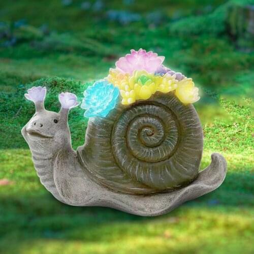 Solar Light Snails Led Decor Outdoor Sculpture Led Solar Sculpture Garden Decoration Art Ornaments Светильник На Солнечных