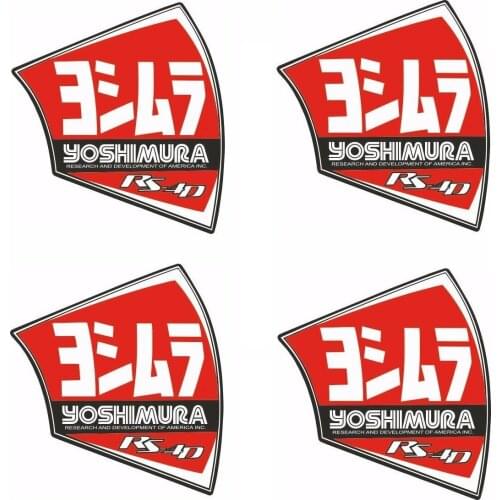 Yoshimura NEW Exhaust Muffler Decal RS-4D Replacement End Cap Sticker 4pcs