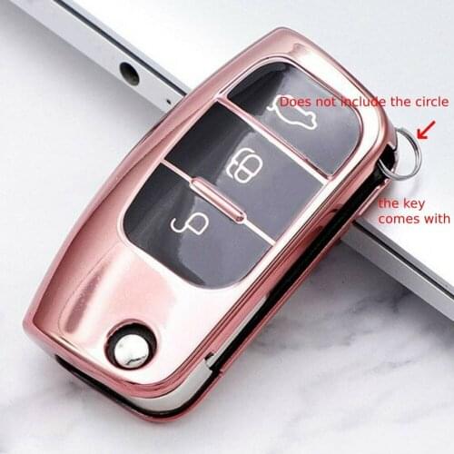 Remote Key Chain Replacement Replaces Rose Gold Soft 3 Button Accessory