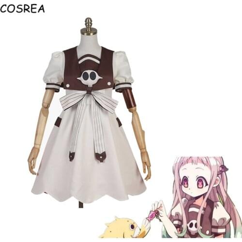 New Anime Toilet-Bound Hanako-kun Nene Yashiro Cosplay Costume Women Girl Dress Romantic Petal Shape Skirt Cosplay Wig