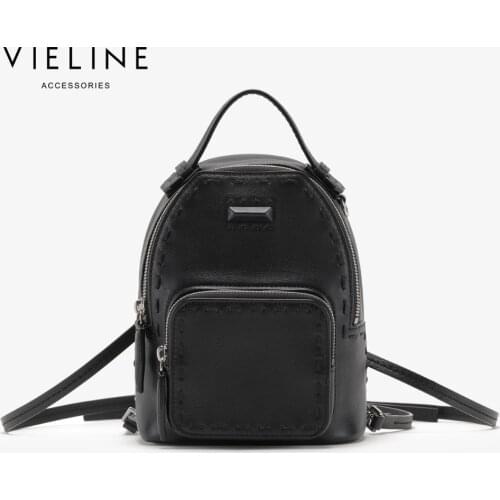 Vieline Genuine leather women backpack,Famous brand lady leather backpack leather school bag,free shipping