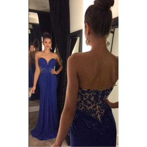 Fashion Chiffon Sweetheart Neck Sequined Long Formal Prom Dresses 2021 Backless Appliques Floor Length Prom Dress HFY10502