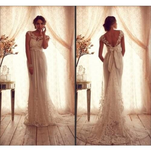 Vestido de novia 2018 Fashion Scoop Short Sleeves Lace Factory vestidos longos Winter Bridal Gown for Women bridesmaid dresses