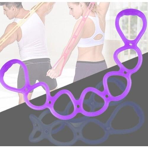 1 Pcs Yoga Resistance Bands Fitness Sport At Home Training Workout Equipment Elastic TPR Rope Rubber Band Exercise Random Color