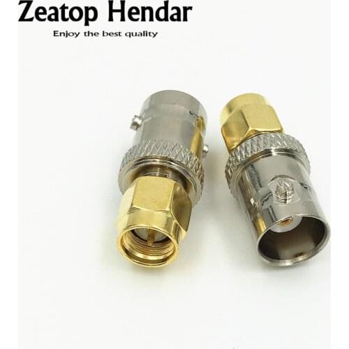 10Pcs Brass SMA Male to BNC Female Jack Connector RF Coaxial Coax Straight Cable Adapter