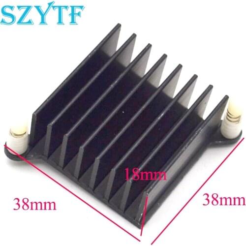 10pcs Heat sink 38*38*18MM (black) with ear quality radiator with plastic screws