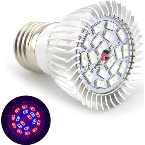 18 LED Grow Plant Light Bulb Hydroponics System Flower Vegetable Growing Lamp Lights Indoor Greenhouse Growth Bulbs E27 Socket
