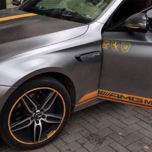 2021 Fit For Benz Mercedes C-class E-class E300l C200l Decorative Sticker V8 Side E63 Leaf Board Flyback Logo