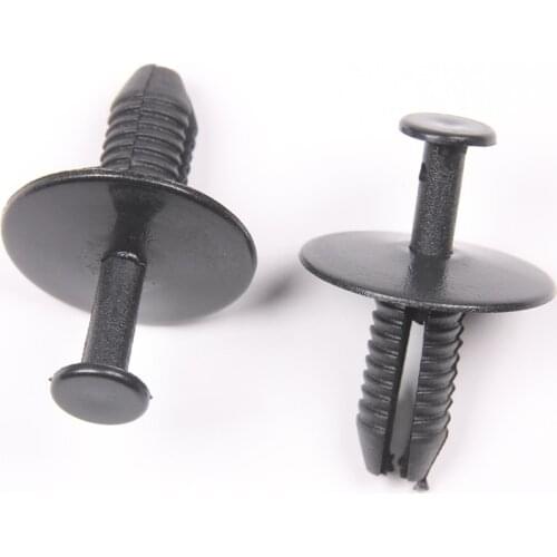 50Pcs Black 7mm Hole Interior Trim Panel Car Bumper Fender Push Type Retainer Fastener Rivets Clips Fit For BMW 3 5 7 Audi