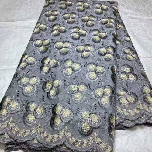 African Cotton Lace Fabric Latest Nigerian Swiss Voile Material High Quality Embroidered in Switzerland Mateiral For Women OC22