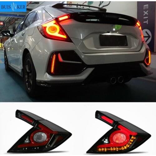 Car Styling Taillight Tail lights For Honda Civic Type R 10th hatchback 2020 2021 DRL+ Dynamic Turn Signal + Reverse + Brake LED