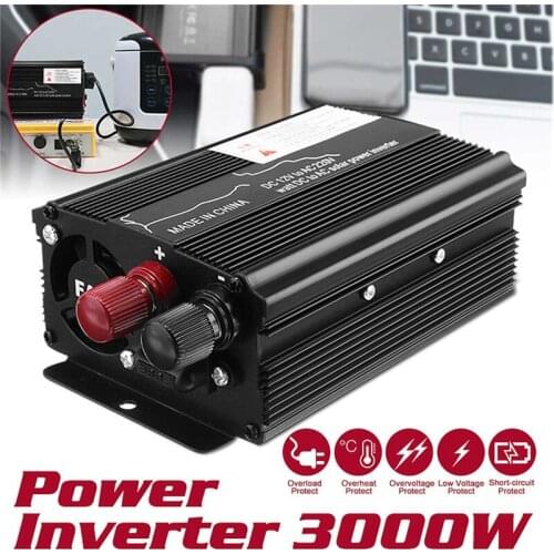 Car Inverter 12V/24V 220V 3000W Voltage Converter USB Voltage Transformer DC 12V/24V To AC 220V Solar Power Inverter for Car