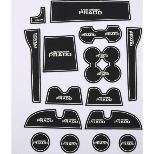 Car Cup Mat Door Anti-slip Mat Sticker Accessories for Land Cruiser Prado FJ150 150 2700 2018 2019 Interior Modification Styling