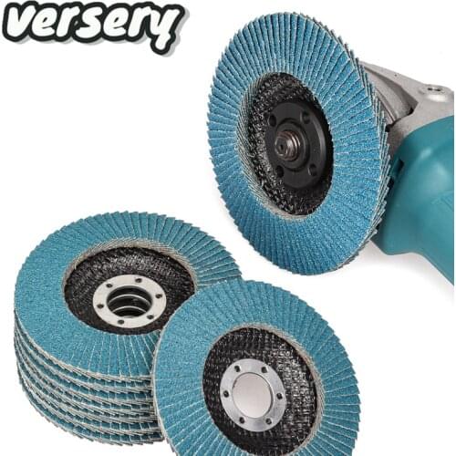 Free Shipping Flap Discs 115/125mm Angle Grinder Sanding Discs 40/60/80/120 Grit Grinding Wheel Blades for Stainless Steel Iron